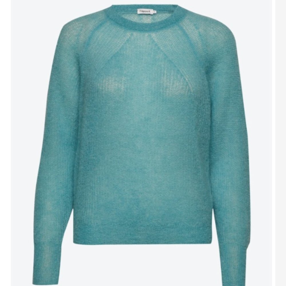 Filippa K Mohair R Neck Sweater OCEAN REEF